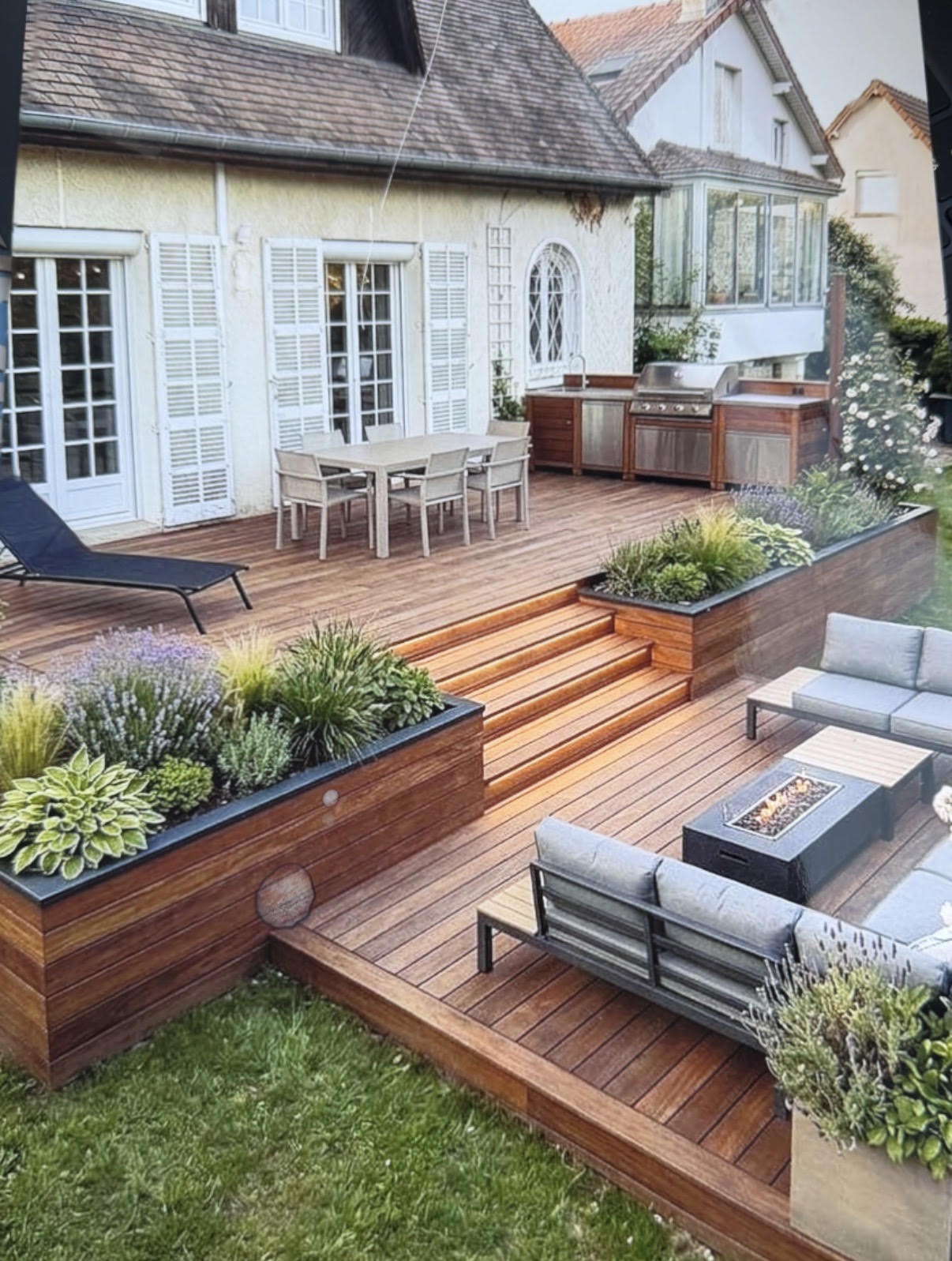 Terrasse en bois exotique ipé sur mesure